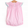 Gone Golfin' Smocked Girl Bubble, Pink Gingham