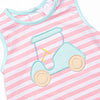 Hooray Fore Summer Applique Dress, Pink Stripe