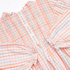 Patchwork Plaid Bubble, Orange