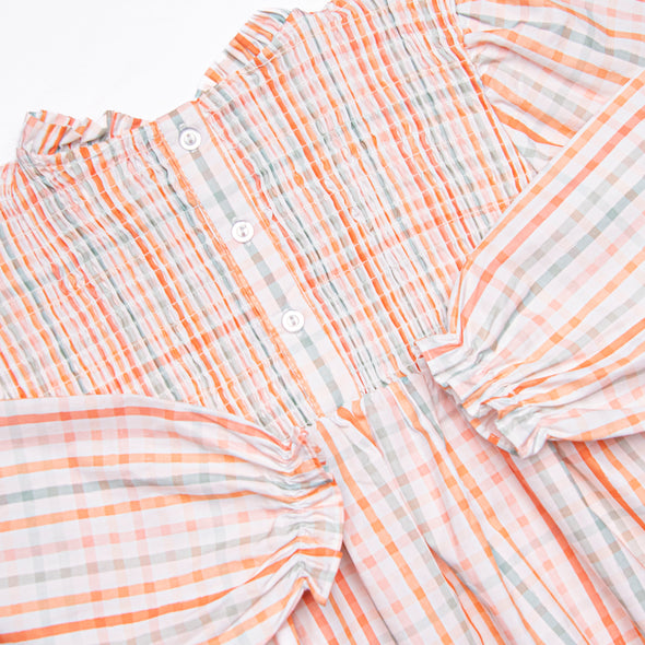 Patchwork Plaid Bubble, Orange