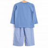 Dump Truck Trio Smocked Pant Set, Blue