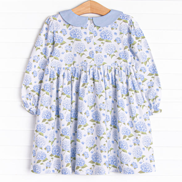 Hydrangea Blooms Dress, Blue