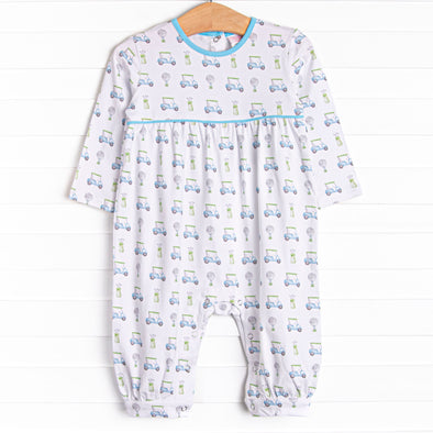 Tee Time Romper, Blue