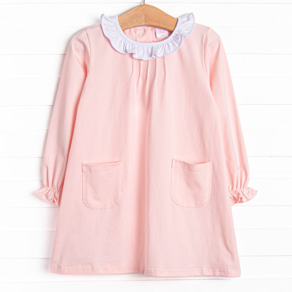 Bethany Basic Pocket Dress, Pink