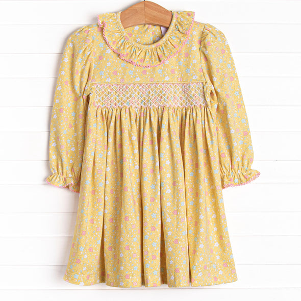 Darling Designs Smocked Dress, Yellow