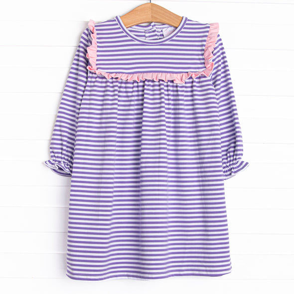 Bonnie Dress, Purple Stripe