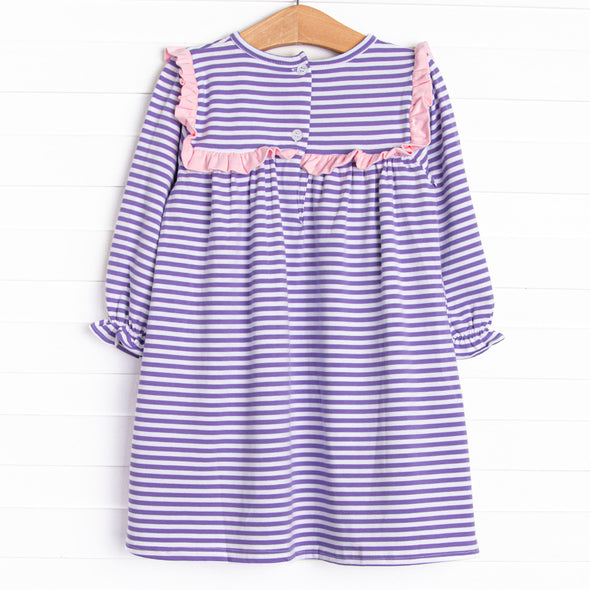 Bonnie Dress, Purple Stripe