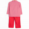 Levi Pocket Pant Set, Red Stripe