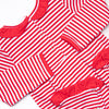 Lexie Ruffle Romper, Red Stripe