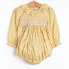 Darling Designs Smocked Bubble, Yellow