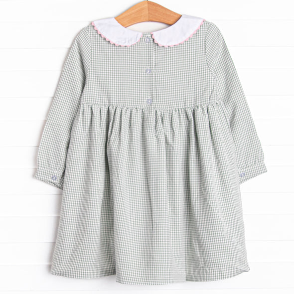 Schoolyard Sage Dress, Green