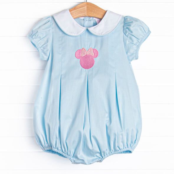 Beauty with a Bow Embroidered Bubble, Blue