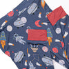 Outer Space Orbit Bamboo Pajama Set, Blue