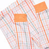 Patchwork Plaid Bamboo Pajama Set, Orange