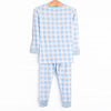 Chandler Check Bamboo Pajama Set, Blue