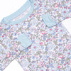 Petals in the Park Bamboo Pajama Set, Blue