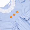 Petite Pumpkins Embroidered Bubble, Blue