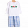 Life on the Farm Smocked Pant Set, Blue