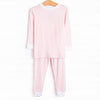 Petite Pink Polka Dots Bamboo Pajama Set, Pink