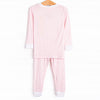 Petite Pink Polka Dots Bamboo Pajama Set, Pink