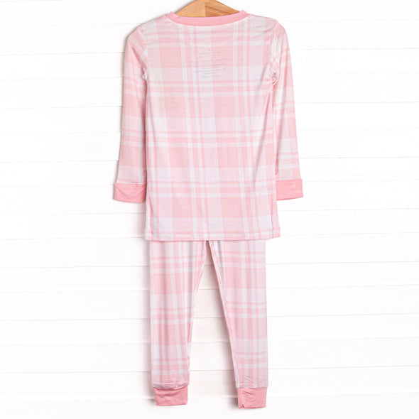 Pajama Plaid Bamboo Pajama Set, Pink