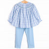 Life on the Farm Smocked Legging Set, Blue