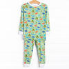 Nap Before Time Bamboo Pajama Set, Green