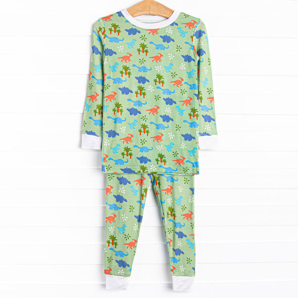 Nap Before Time Bamboo Pajama Set, Green