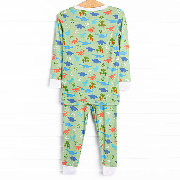 Nap Before Time Bamboo Pajama Set, Green