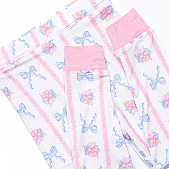 Rose of Bows Bamboo Pajama Set, Pink