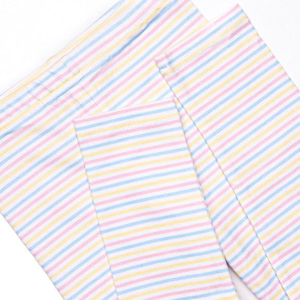 Silly Stripes Legging Set, Blue