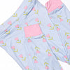 Tulip Blooms Bamboo Pajama Set, Blue