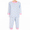 Tulip Blooms Bamboo Pajama Set, Blue