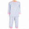 Tulip Blooms Bamboo Pajama Set, Blue