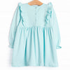 Lillie Flutter Pima Long Sleeve Dress, Mint