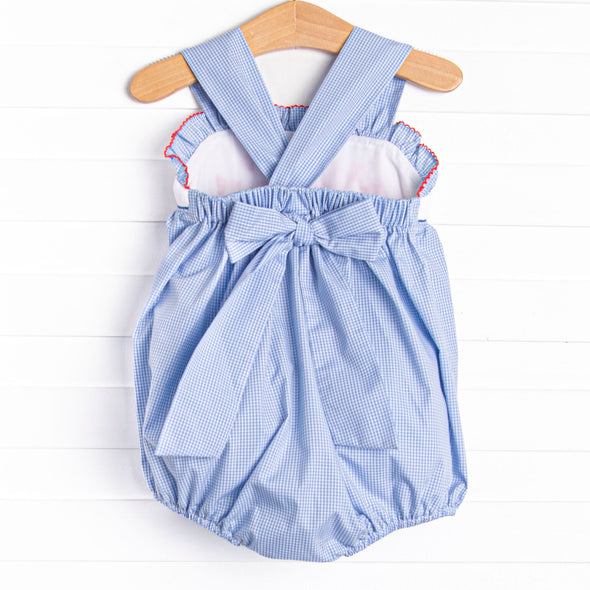 Brave Bows Smocked Bubble, Blue