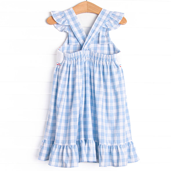 United We Stand Smocked Dress, Blue