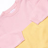 Color Block Sweater, Pink and Yellow