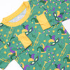 Mardi Gras March Bamboo Pajama Set, Green