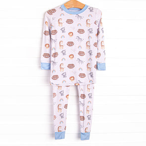 Rock-a-Bye Boat Bamboo Pajama Set, Blue