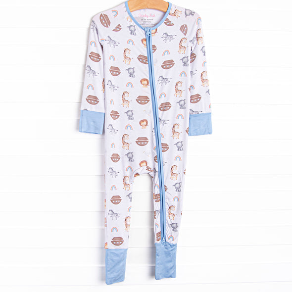 Rock-a-Bye Boat Bamboo Zippy Pajama, Blue