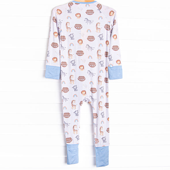 Rock-a-Bye Boat Bamboo Zippy Pajama, Blue