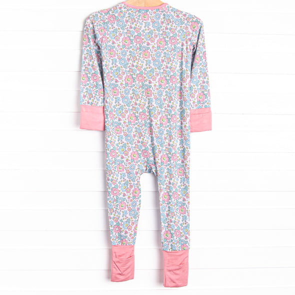 Fan Favorite Florals Bamboo Zippy Pajama, Pink