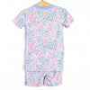 Dapper Daisies Bamboo Pajama Short Set, Blue