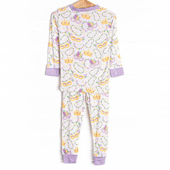 Life of the Mardi Bamboo Pajama Set, Purple