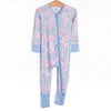 Dapper Daisies Bamboo Zippy Pajama, Blue