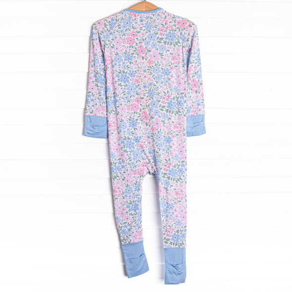 Dapper Daisies Bamboo Zippy Pajama, Blue