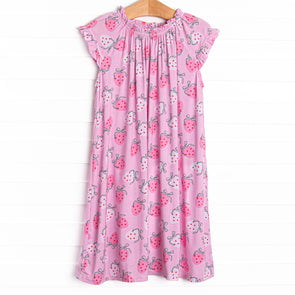 Sweet Sleep Strawberry Bamboo Night Gown, Pink