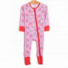 Sweet Sleep Strawberry Bamboo Zippy Pajama, Pink