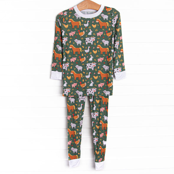 Hay Day Bamboo Pajama Set, Green